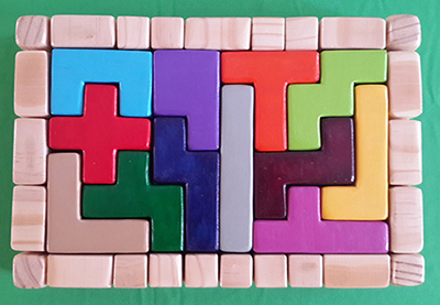 False Bay Hand Made Wooden Jigsaw Puzzle 56 Lamb Mauve